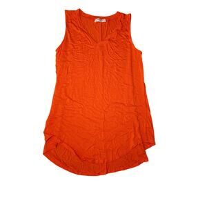 Zenana Women Hi Low Tunic Tank Top SoftmSz Large Orange (754)
